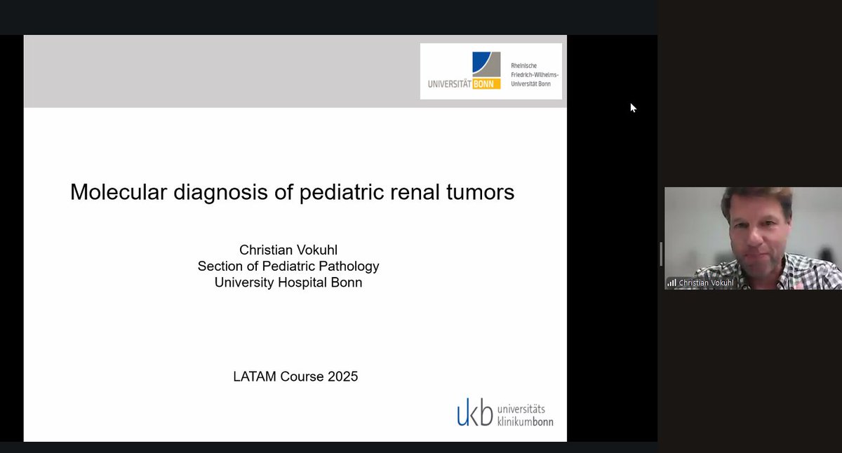 ProgramaTeleo's tweet image. 🔴 AHORA | Clase del Dr. Christian Vokuhl, en el marco del Curso de Actualización en Patología de Tumores Renales Pediátricos.  

teleosjd.org 
Para sumarte o para solicitar acceso.