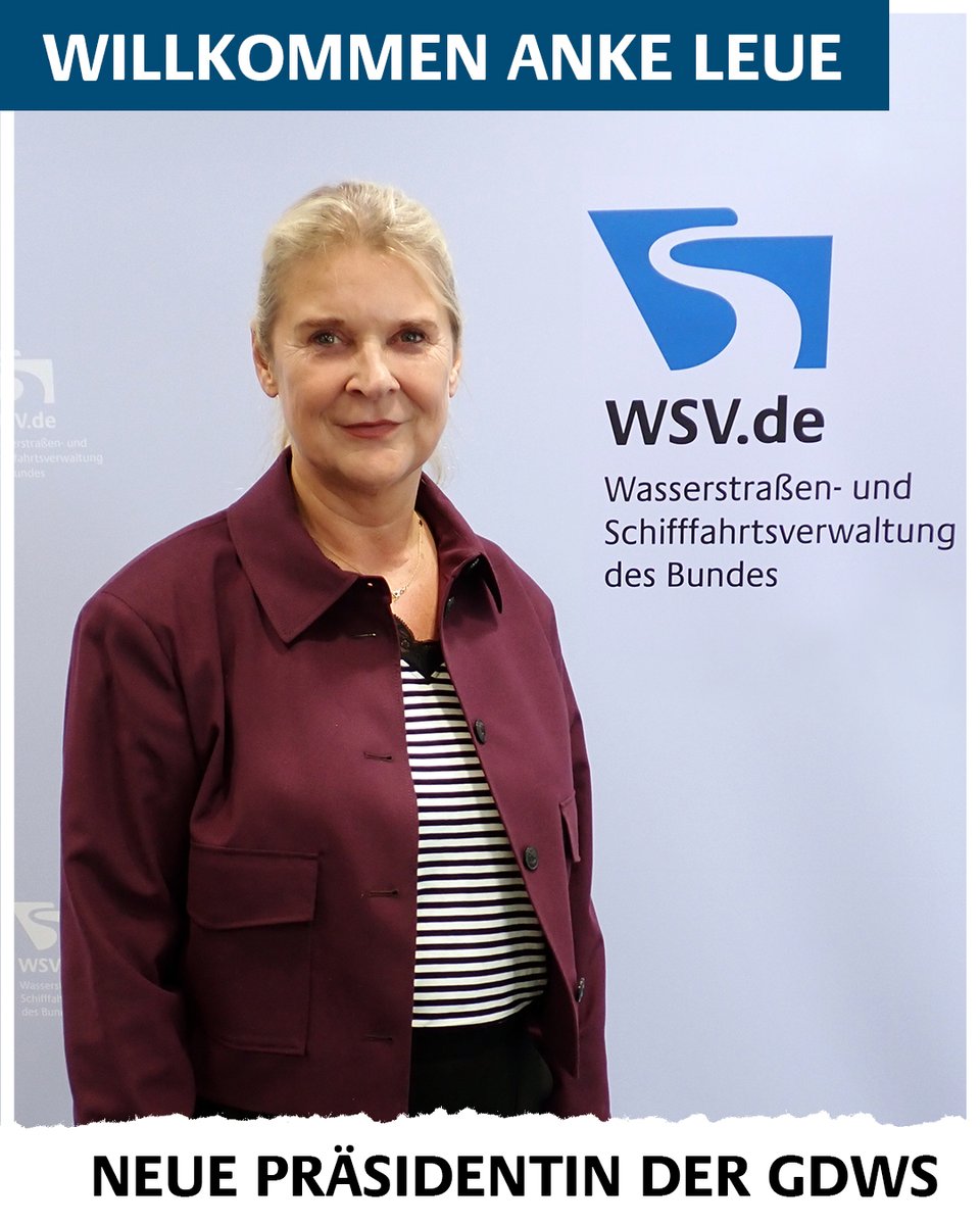 gdws_wsv_presse's tweet image. Anke Leue ist neue Präsidentin der Generaldirektion Wasserstraßen und Schifffahrt
#WSV #WSVde #PräsidentinGDWS #neueLeitung #Willkommen