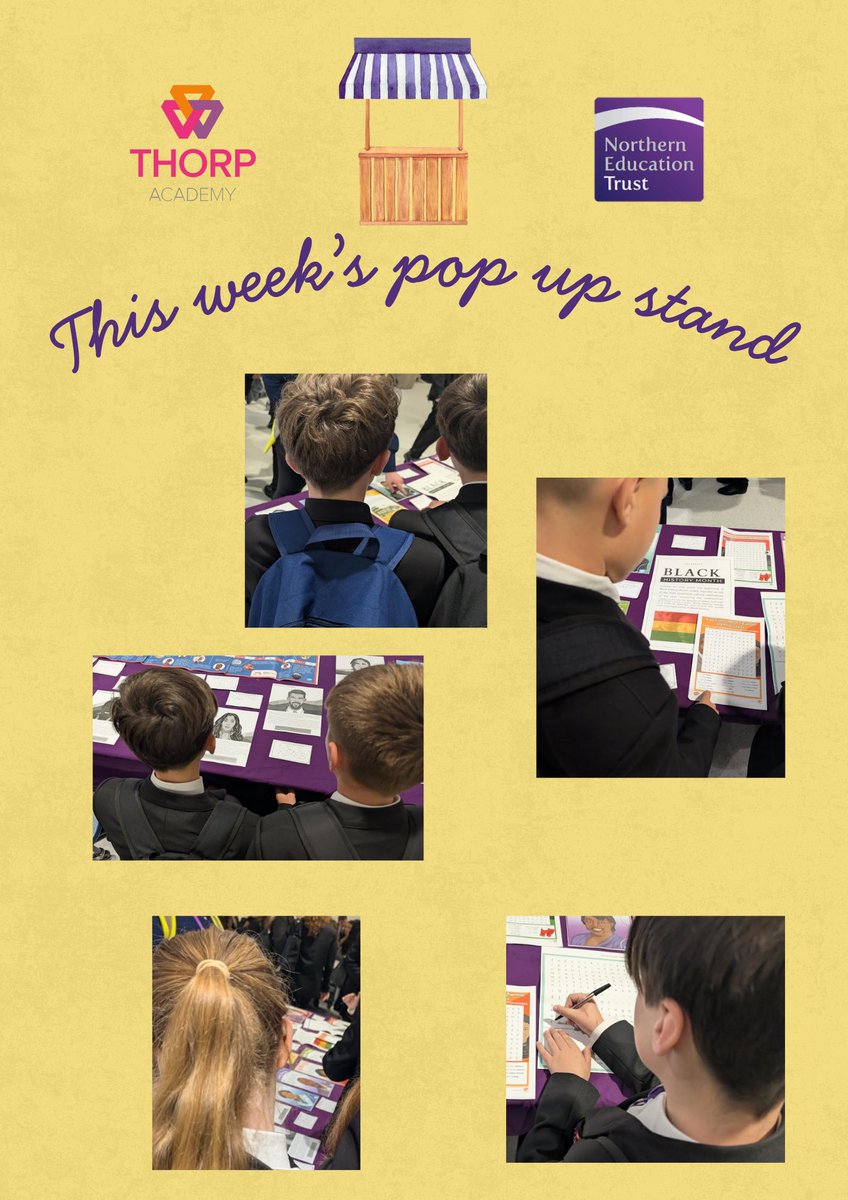 An amazing pop up with Miss Scorer today!
Our students thoroughly enjoyed learning about our theme of the week and taking part in all of the activities!
#Howcanyouchangethewrold #BlackHistoryMonth