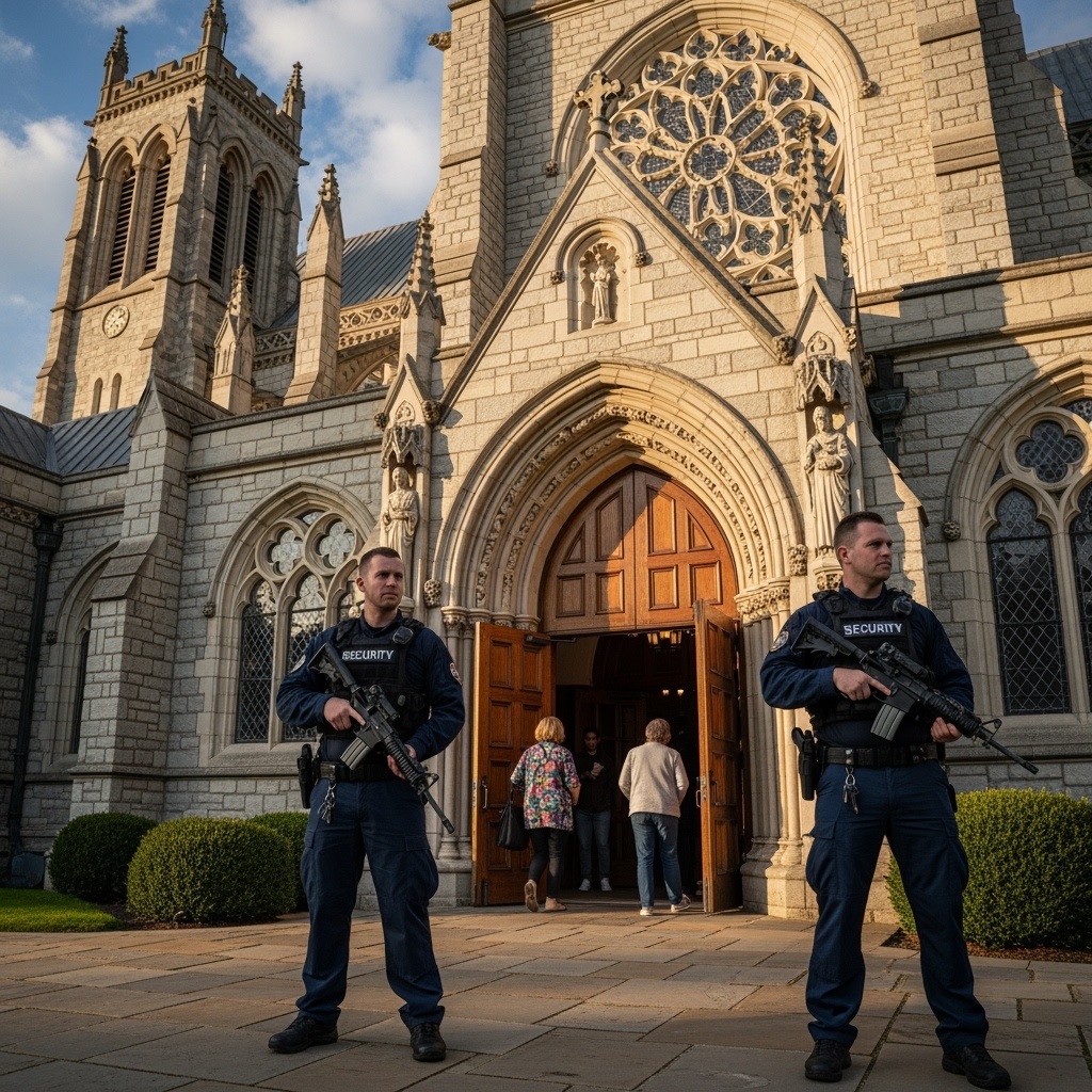 EndTimeHeadline's tweet photo. Houses of worship across the country are increasing security in response to deadly attacks on religious communities. #persecution #hatedbyallmen #endtimes #churchattacks
Read More:
https://t.co/tkwz3EBDHY https://t.co/f1ZtkXkGdV