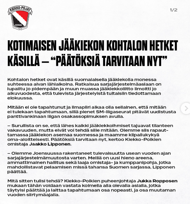 LaaksosenTeppo's tweet photo. #Liiga #Mestis https://t.co/SUQNPsLSk6