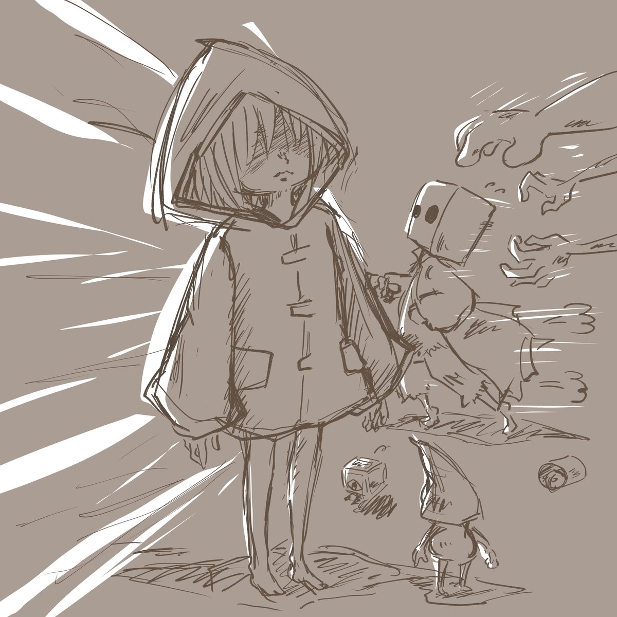 AkilaWol's tweet photo. #LittleNightmares 
#リトルナイトメア
#シックス
#モノ
#ノーム https://t.co/3CZYCexFMR