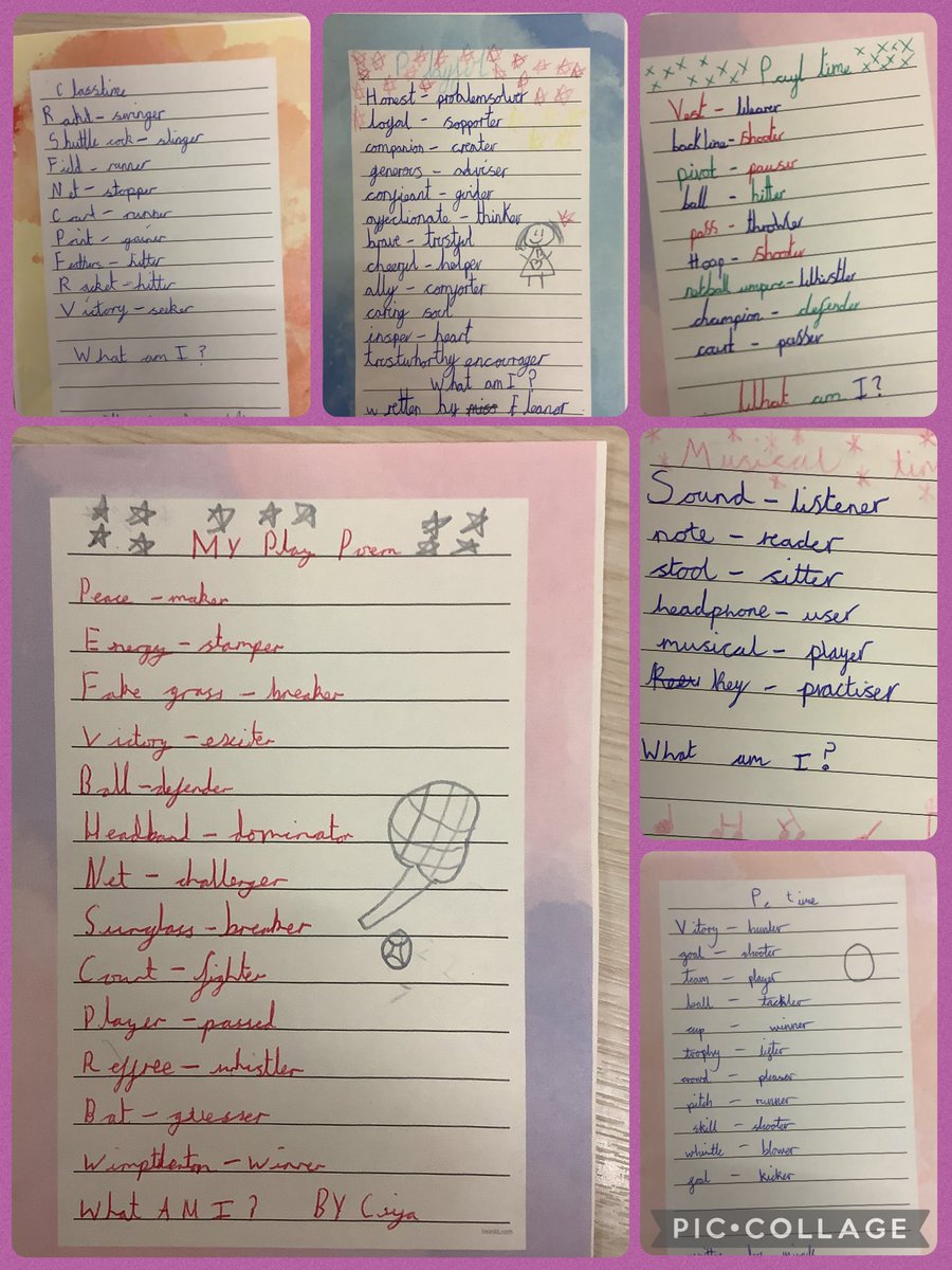 I happened to hear some of these being read aloud this afternoon! Well done Class 7! Your kennings sounded brilliant!