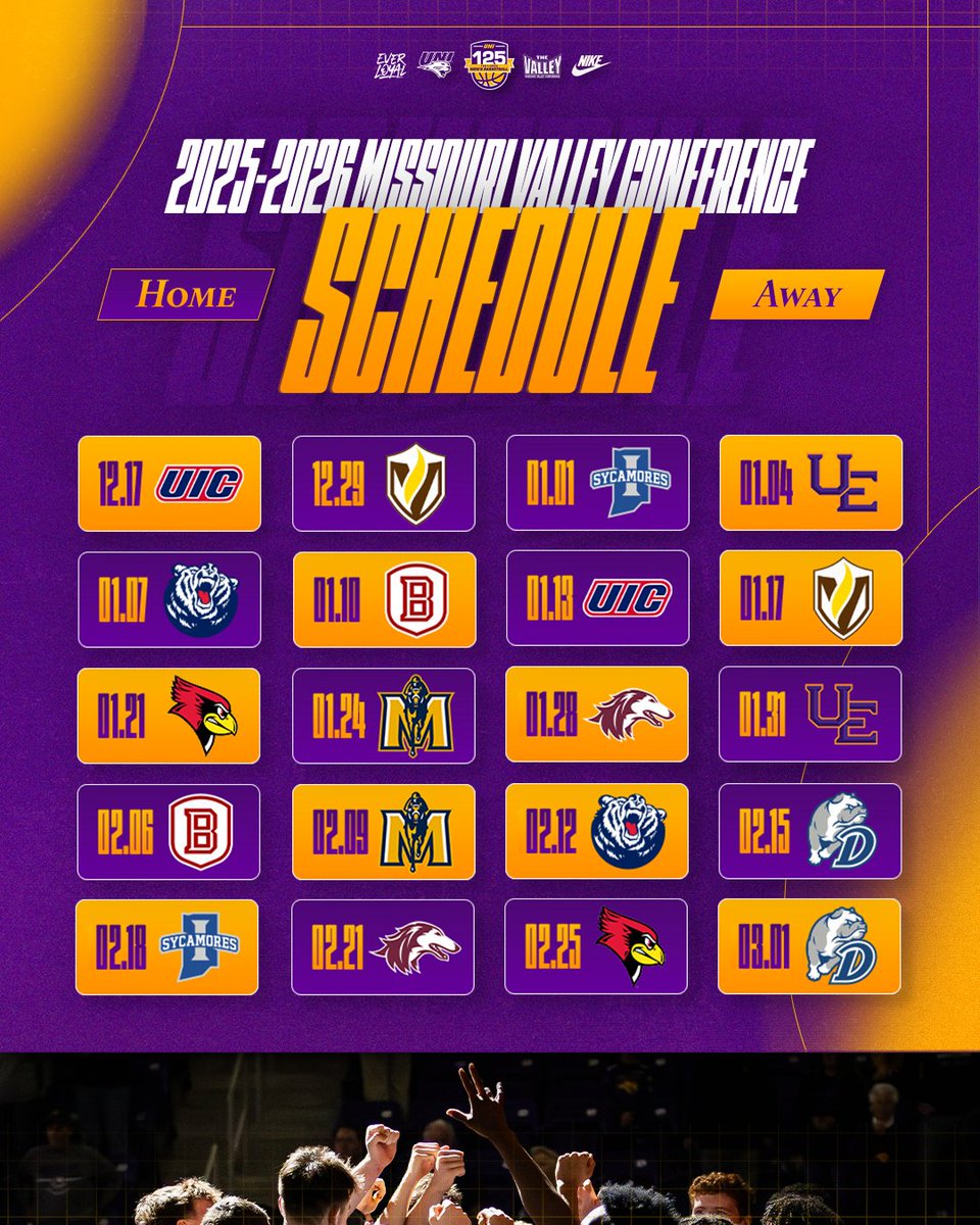 UNImbb's tweet image. And now the moment you've all been waiting for .....
OUR 2025-26 MVC SCHEDULE IS HERE‼️
📰 bit.ly/4nHsOfl
🎟️ bit.ly/3Sc0frZ
#EverLoyal | #1UNI | #Family | #UNIMBB125