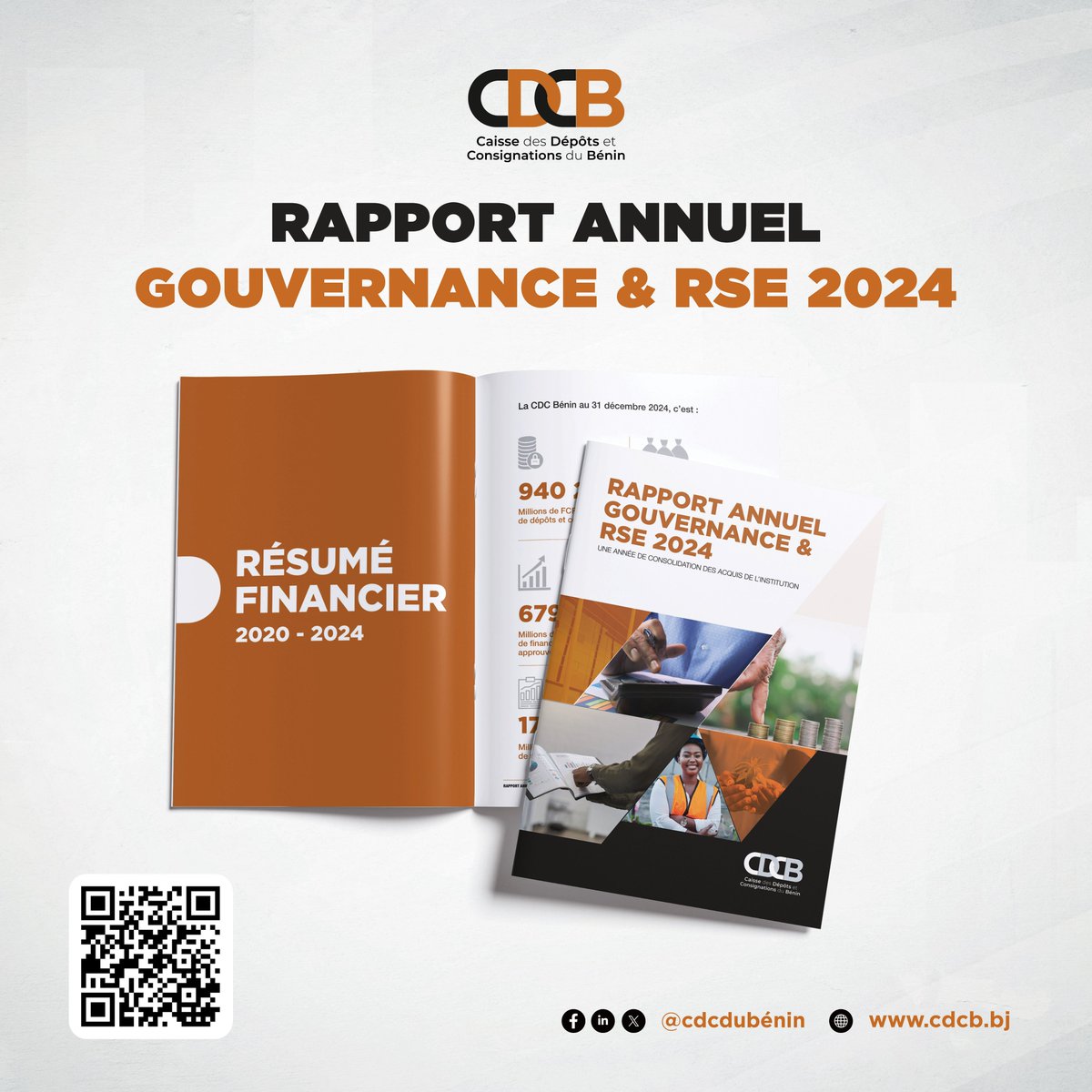 🔉 Le 𝗥𝗮𝗽𝗽𝗼𝗿𝘁 𝗔𝗻𝗻𝘂𝗲𝗹 𝟮𝟬𝟮𝟰 de la <a href="/cdcdubenin/">Caisse des Dépôts et Consignations du Bénin</a>  est disponible !!!

Nous vous invitons à plonger dans une année de réalisations partagées au service du développement économique et social du Bénin

🔗cdcb.bj/Rapports-annue…

#ISR