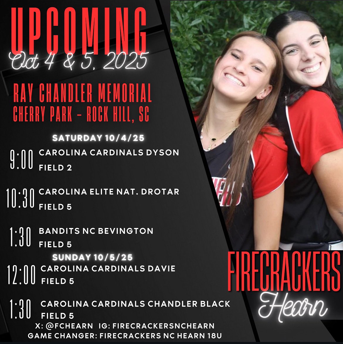 Come out and watch us play this weekend!
@firecrackersnchearn #firecrackerssoftball #softballpitcher2027 #softballrecruit2027 #fallball