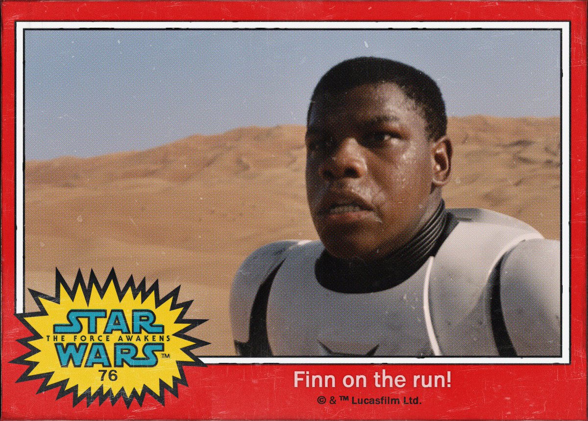 Still find it awesome that the names of new characters in The Force Awakens were officially revealed through trading cards.