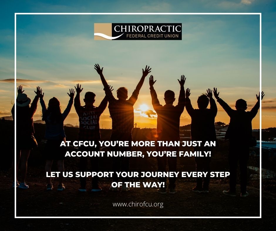 ChiroFcu's tweet image. At CFCU, you’re more than just an account number, you’re family. Whether you’re saving, borrowing, or planning for what’s next, we’re here to support your journey every step of the way. #CFCUFamily #YourCreditUnion #HereForYou
