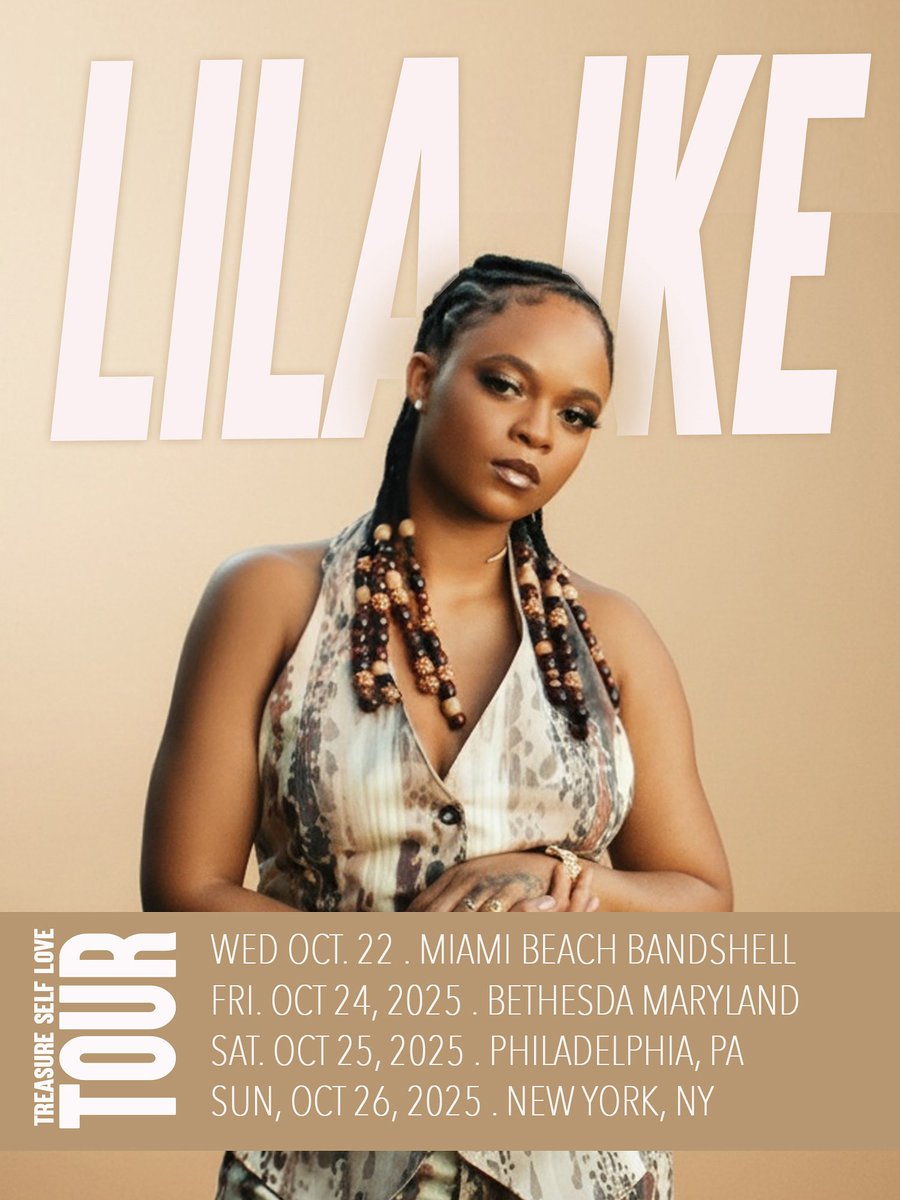 LilaIkeJa's tweet photo. EAST COAST 🚗💨🇺🇸 TOUR DATES 
#TreasureSelfLoveTour 
Tickets : https://t.co/seVSw1N9SO https://t.co/a5hjWNd2WD