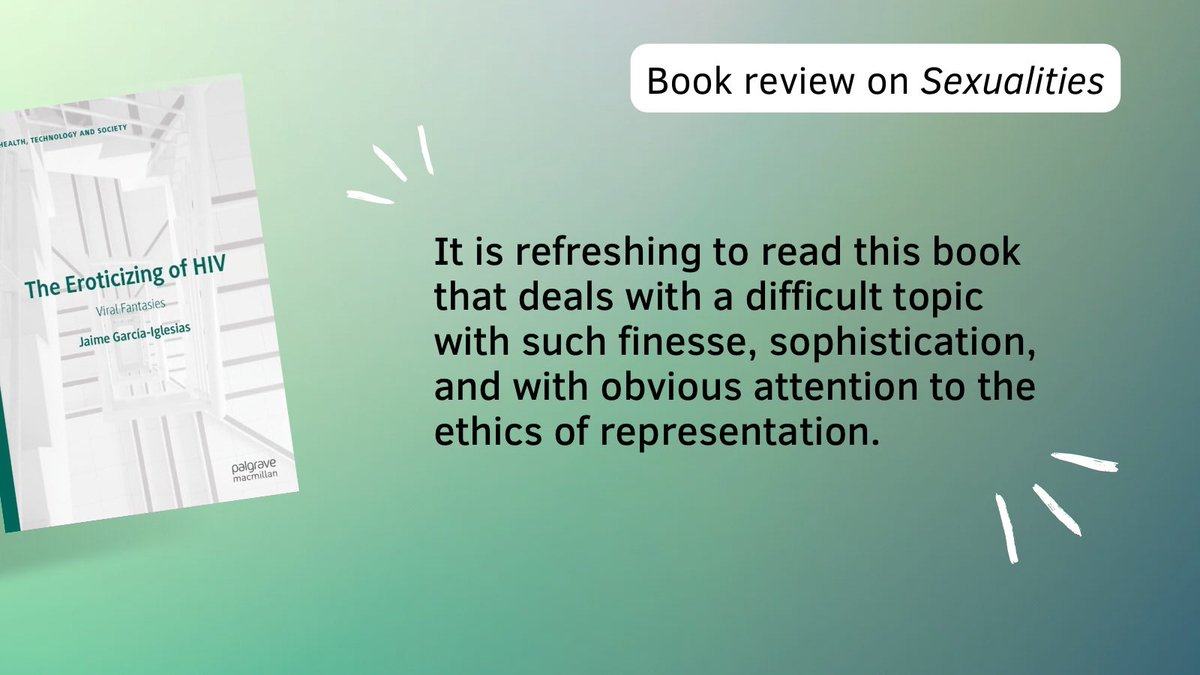 Thanks so much to <a href="/eddierddd/">Edgar Rodríguez-Dorans</a> for such a generous review in <a href="/Sexualities1/">jrnsexu@essex.ac.uk</a> of my book The Eroticising of HIV: Viral Fantasies with <a href="/PalgraveSoc/">Palgrave Sociology</a> 

doi.org/10.1177/136346…