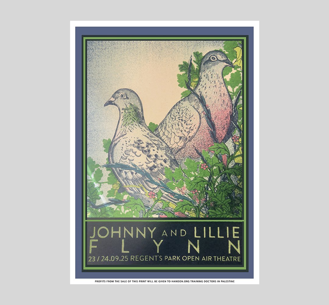 Johnny and Lillie live at Regent's Park Open Air Theatre last week. 

Remaining merch from the shows is now available on Johnny’s store, with all profits going to <a href="/hanoonpalestine/">The Hanoon Foundation</a> who help further medical education and training in Palestine. 

store.johnny-flynn.com