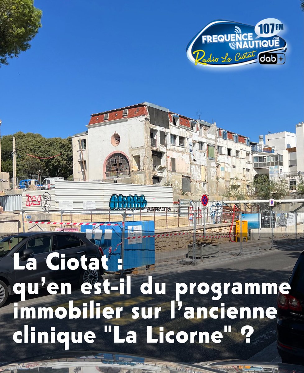 Après la réouverture de l’avenue Wilson dans les deux sens…
La Ciotat  : qu’en est-il du programme Immobilier sur l’ancienne clinique "La Licorne" ?
➡️ frequencenautique.com/article/2272-l…