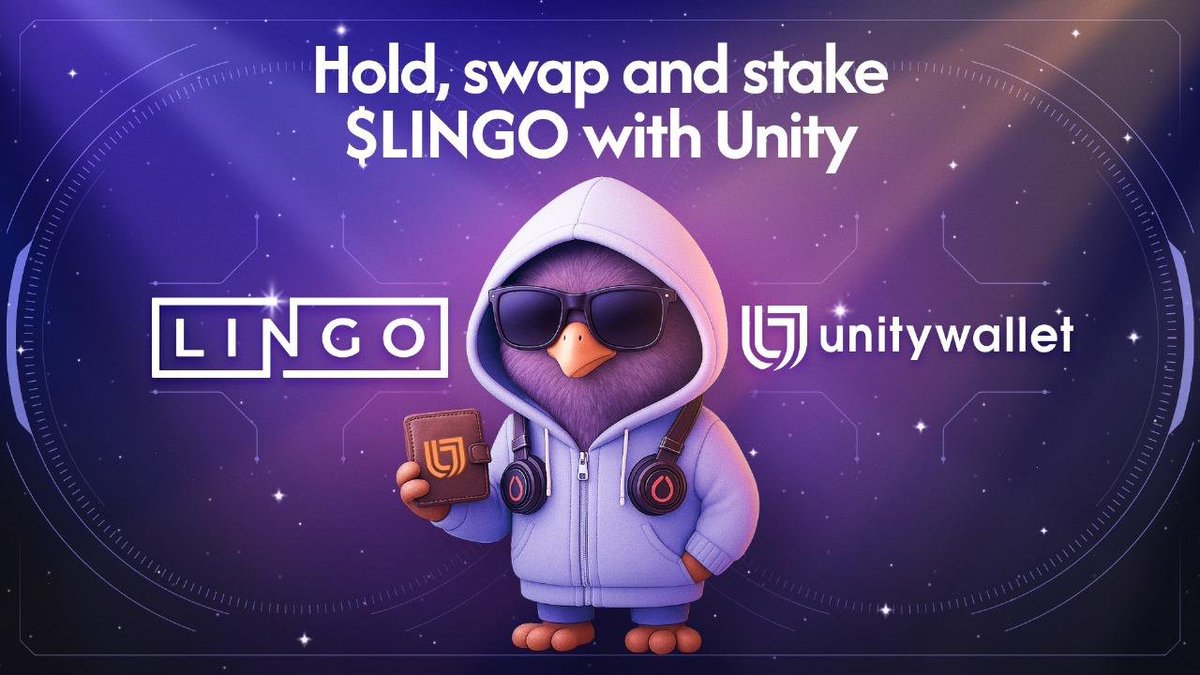 Lingocoins's tweet image. You can now bridge, swap and stake $LINGO on Solana & Base via @unity_wallet!