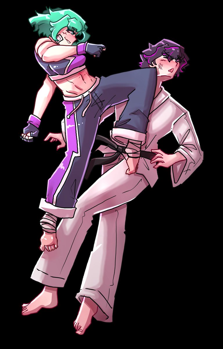 Viana vs Yoshiro !
Viana takes a huge jump giving Yoshiro a strong knee strike right in the face!

Viana belongs to me 
Yoshiro to <a href="/YoshiroJudo/">Yoshiro</a> 
Art made by : <a href="/NijiManga/">NameMe 🥽🔮</a>