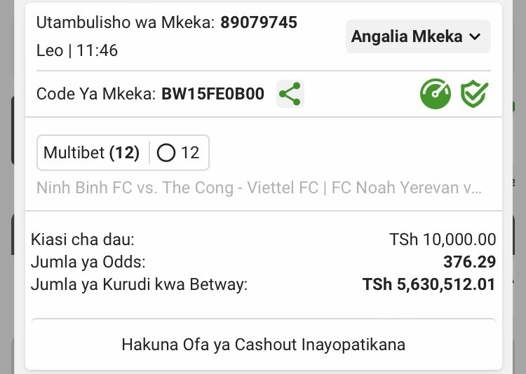 Kama hujawahi kula hela nyingi kwa betting endelea kupaste hizi betway codes.

Treni la siku 4 betway🇹🇿;

BW15FD05D3 -Odds 111 (Stake high)

BW15FE0B00 -Odds 376 (Stake what you can lose)