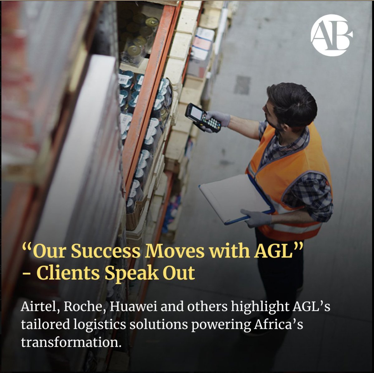 “At AGL, we see our customers as our ambassadors.”
AGL’s new testimonial campaign spotlights partners like Huawei, Roche &amp; Airtel - showing how tailored logistics fuel Africa’s economic growth.