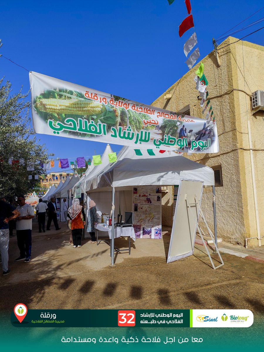 Biotoug_dz's tweet photo. #ورقلة
🟢فعاليات مميزة بالأمس في جناح بيوتوق – المبيد الفطري البيولوجي بمقر مديرية المصالح الفلاحية بورقلة، وذلك احتفاءً بـ اليوم الوطني للإرشاد الفلاحي 1 أكتوبر 2025 🌿.
شكرًا لكل من شرفنا بزيارته وشاركنا هذا الحدث 💚.

#ouargla #biotoug https://t.co/n1PsfaSYvR