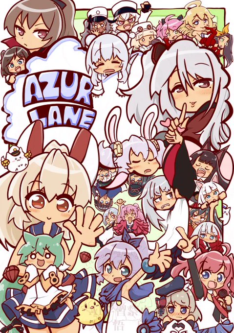 火魔じんさんの合同紙に描いたイラストです #アズールレーン
