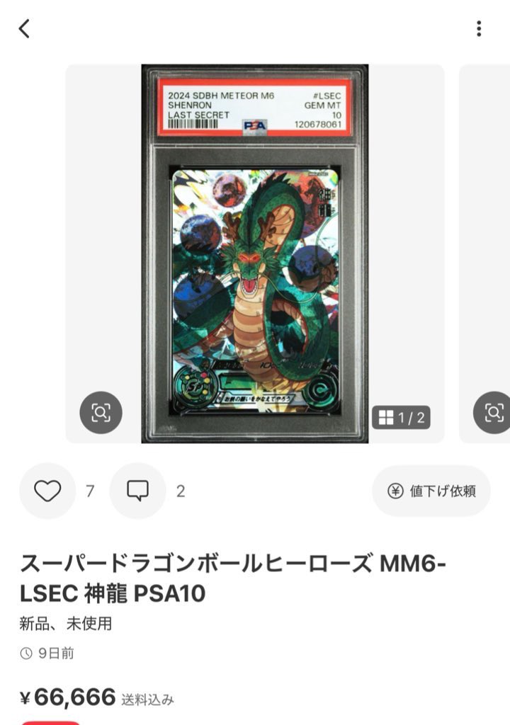 MM6-LSEC　神龍　箔無しエラー版 MM6-LSEC 神龍 箔無しエラー版 - メルカリ