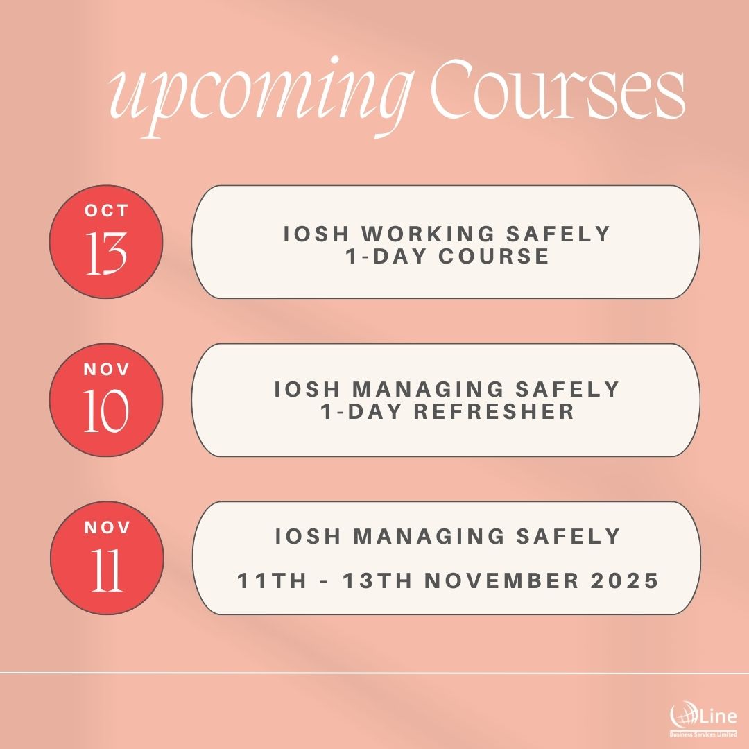 📢 Upcoming IOSH Courses – Book Your Space Now!

Boost your skills and stay compliant with our top 3 upcoming training dates.

✔ Expert trainers
✔ Recognised qualifications
✔ Practical, engaging learning

👉 Secure your place today: linebsl.com/health-and-saf…

#HealthAndSafety
