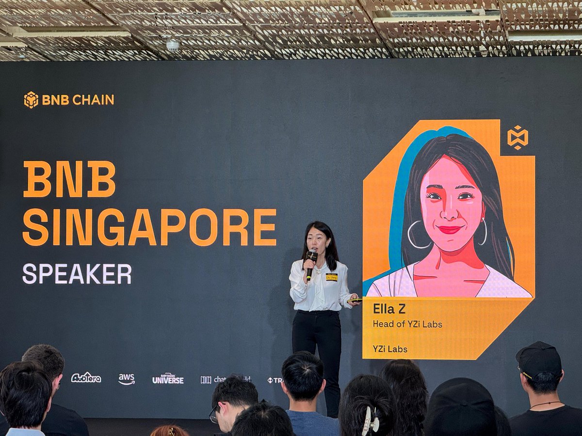 PundiAI's tweet image. Great to connect with the @BNBCHAIN community and projects like @Aster_DEX at BNB Singapore 🇸🇬 

Also had the opportunity to hear from @ellazhang516 @yzilabs on institutional adoption and from @OpenAI, @chatandbuild, @awscloud, @Audiera_web3 about intersection between AI &amp;amp; Web3.