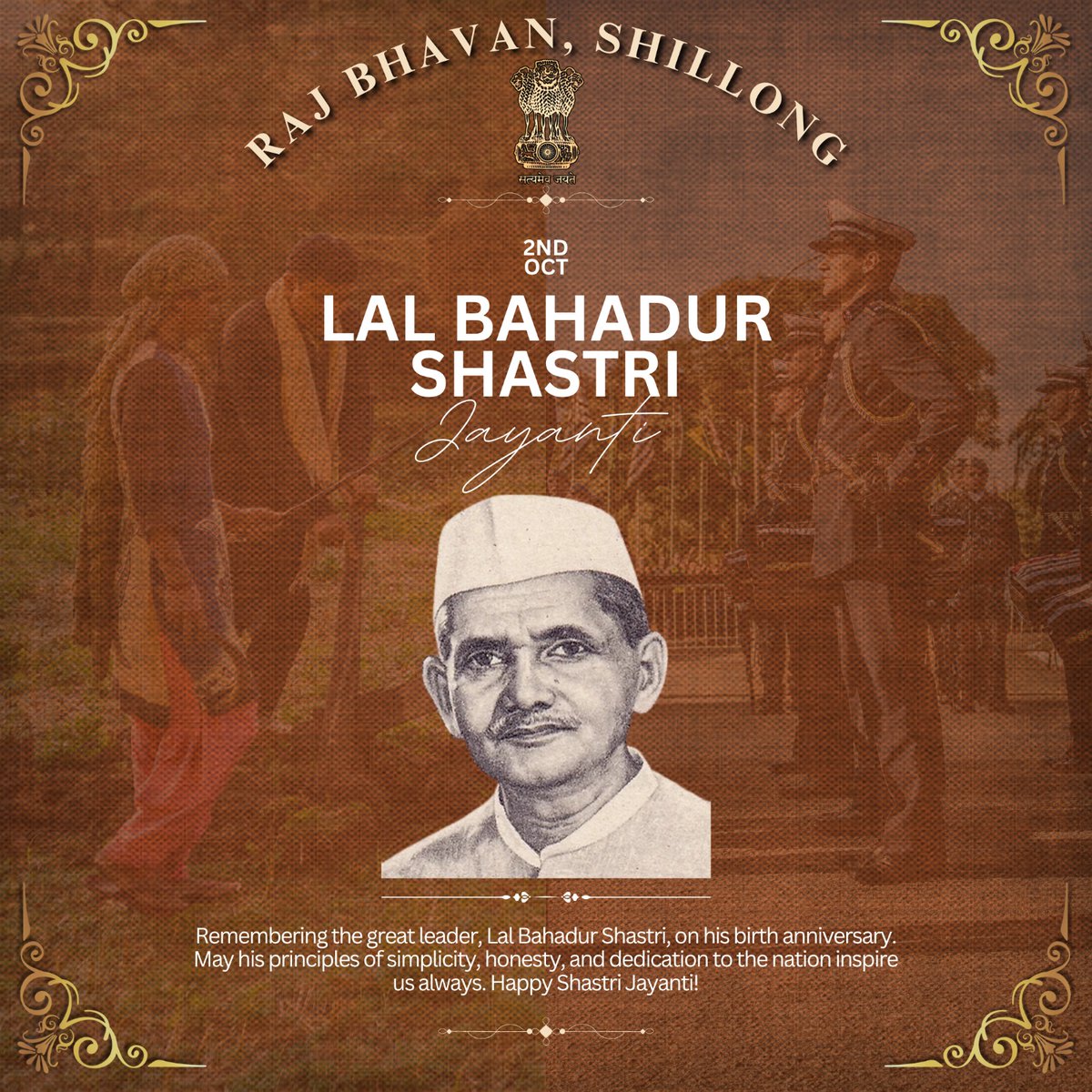 🙏 Remembering former Prime Minister Lal Bahadur Shastri Ji on his birth anniversary. His ideals of simplicity, integrity and the call of “Jai Jawan, Jai Kisan” continue to inspire the nation. 🇮🇳✨ #LalBahadurShastri #JaiJawanJaiKisan