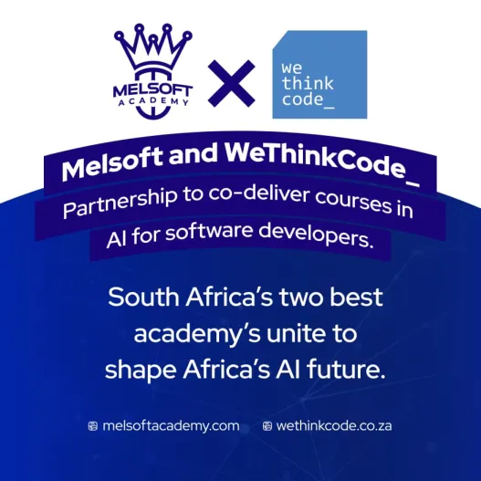 melsoftacademy's tweet image. Two of South Africa's best tech academies are uniting!
Melsoft Academy is partnering with @wethinkcode to co-deliver specialized AI courses for software developers.
Together, we're shaping Africa's AI future. Get ready! 🚀
#MelsoftxWTC #AI #Developer #AfricanTech #FutureOfAI
