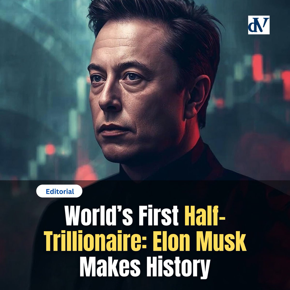 🚀 Elon Musk Becomes the World’s First Half-Trillionaire

His net worth briefly hit $500B, fueled by Tesla, SpaceX, and xAI.

#ElonMusk #Innovation #Technology #Wealth #devereinvestment