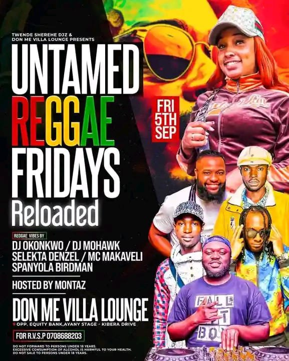 #UntamedReggaeFridays It's going down this &amp; every Fridays inside @donmevillalounge {{ AYANY KIBRA}} come let's have some good times featuring @djmohawkmohawk 🔥 <a href="/t/">Tantek</a>.i_denzel 🔥 #McMakaveli <a href="/dj_okonkwo/">D.J. Okonkwo</a> &amp; I @spanyola_birdman_dj_mc