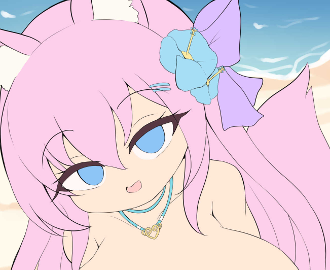 次の絵の途中🏖️🌺 