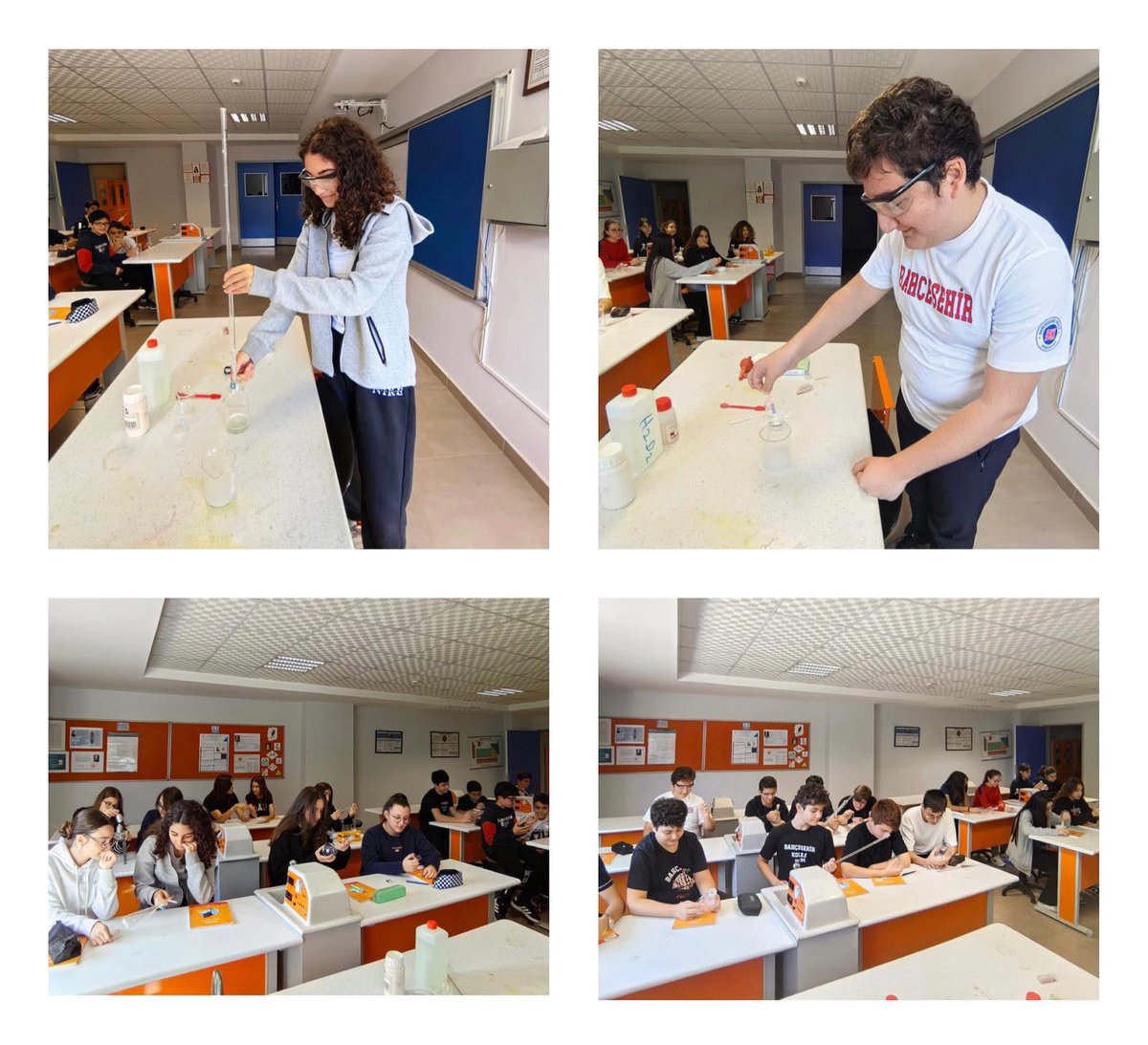 Fen ve Teknoloji Lisesi 9. sınıf öğrencilerimizle birlikte laboratuvar dersimizi işledik.Temel laboratuvar kurallarını gözden geçirirken ,laboratuvarda dikkat edilmesi gereken güvenlik önlemlerini hatırladık.
Ardından basit deneyler gerçekleştirdik . 🔬🧫

#şimdisırası