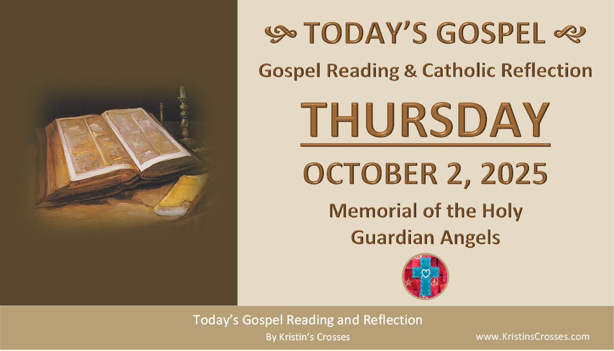 JimFriend's tweet image. ✨ Memorial of the Holy Guardian Angels | Oct 2
📖 Gospel: Mt 18:1-5, 10

Jesus: “Their angels always behold the face of my Father in heaven.”

You are never alone, your guardian angel walks with you, prays for you, and leads you toward life. 🙏

#DailyGospel #GuardianAngels