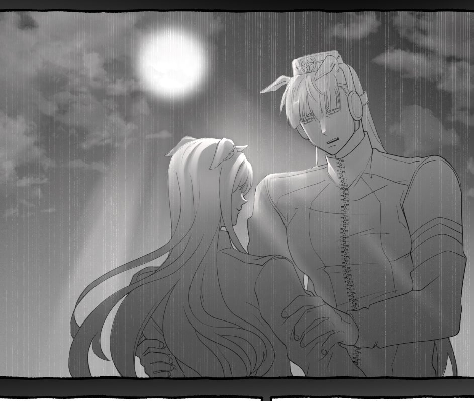 Vennyyyy_Draws's tweet photo. "McQueen, Please pay attention to me.."
Doujinshi spoiler panel. [Still on revisions xDD]
#gorumaku  #Goldship  #MejiroMcQueen  #umamusume https://t.co/L5HuaWu2st