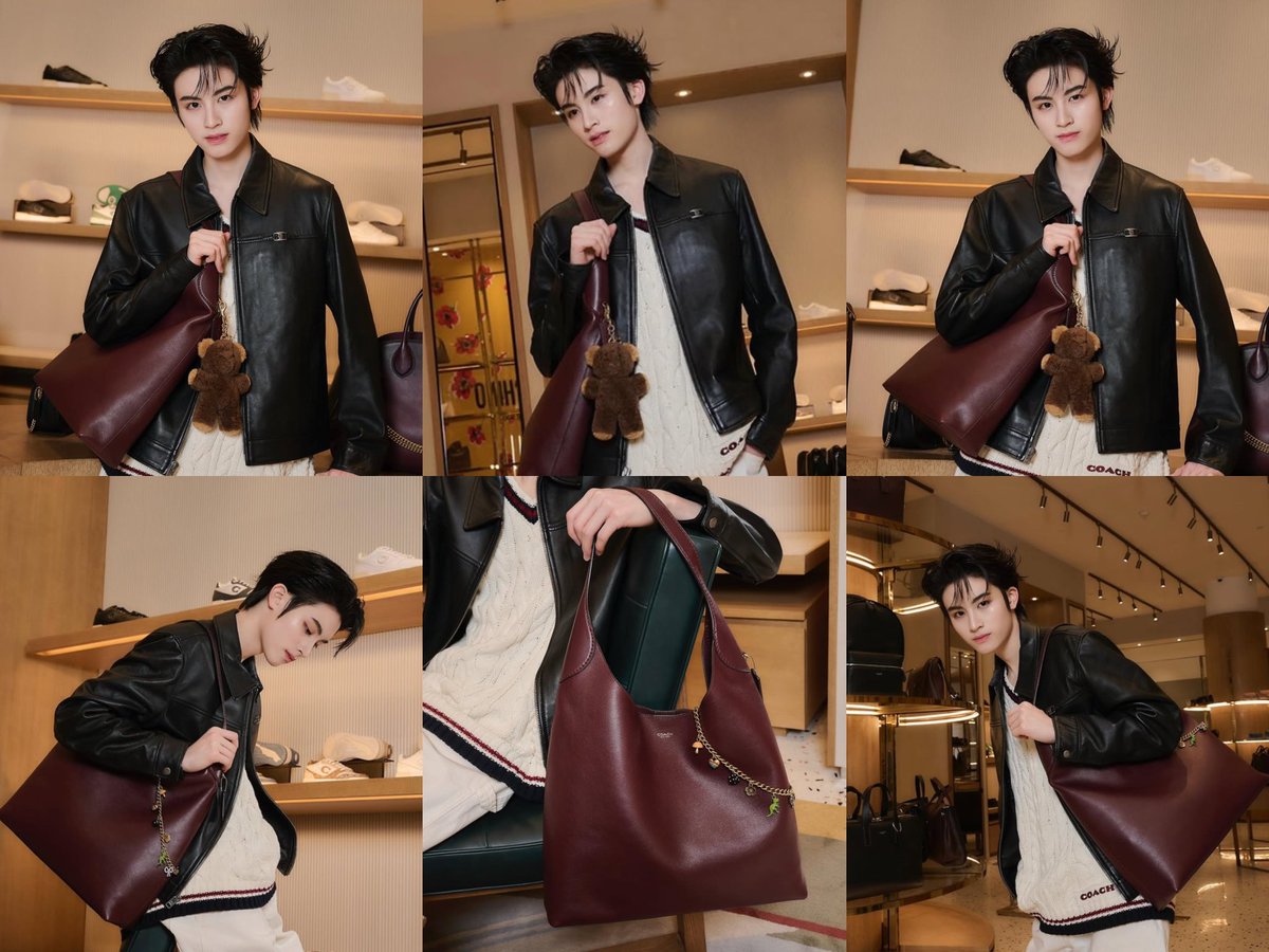 flowerucute's tweet photo. น้องเอเอลุค coach ดูดีมาก หล่อวิชวลมากจริง ๆ หยิบใส่อะไรก็มีออร่าไปหมด เสื้อหนังแจ็คเก็ตสีดำเท่มาก แถมมีน้อง Teddy Bear Bag Charm In Shearling ห้อยกระเป๋าสวย ๆ อีก หลอมาก🧸💘

AA WITH COACH
#AAashirakorn #CoachNY https://t.co/n4ASyg8yTJ