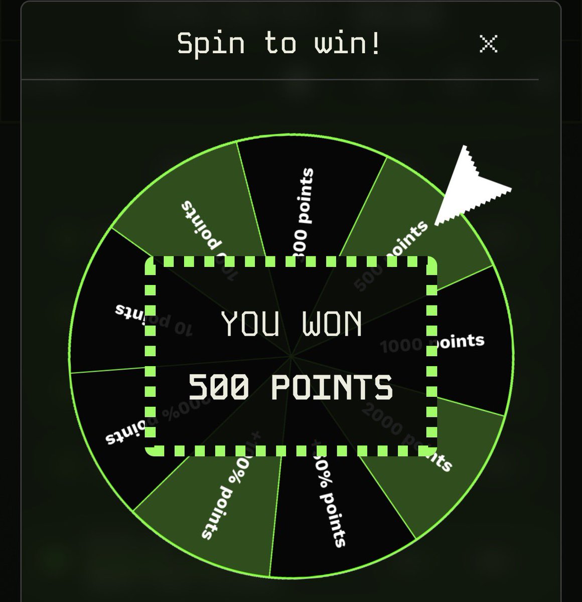 GM everyone ❤️

Did you spin the wheel today ?

I can’t complain, got 500 points for <a href="/AlphabotApp/">Alphabot</a> and $BOOST 🥳