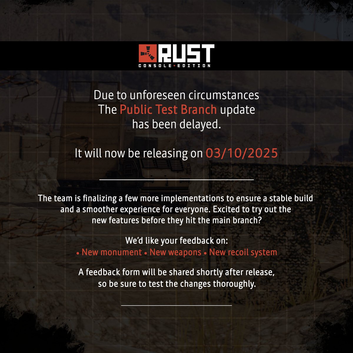 Rust Console Edition tweet media