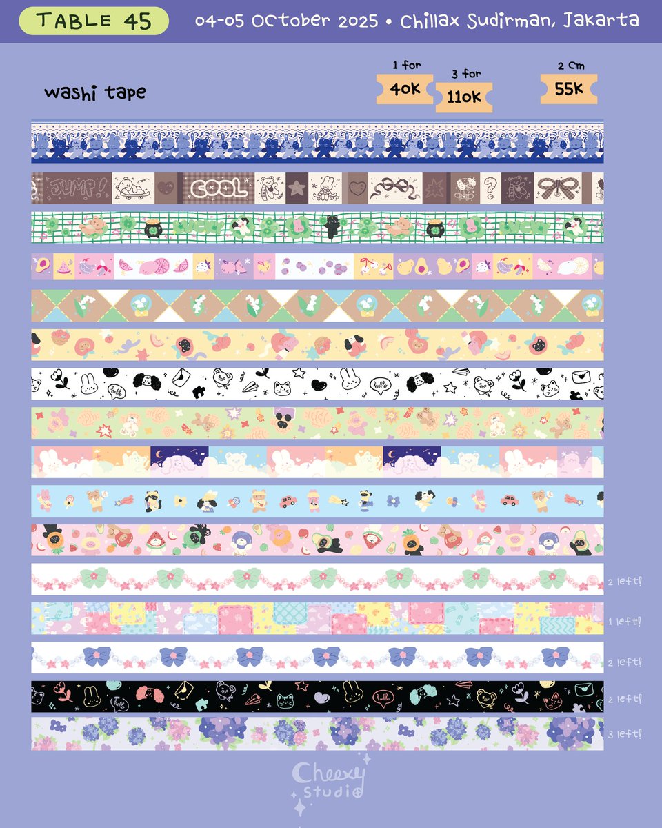 cheexystudio's tweet photo. ⋆.𐙚 ̊ cheexy studio’s catalogue for Kira Kira Art Market ̊ 𐙚.⋆
🌻 Table 45 (Cheexy Studio x https://t.co/qHLcU0tgY9)
📅 4-5 Oct 2025
📌 Chillax Sudirman, Jakarta
See you! ꒰˶ˆ꒳ˆ˵꒱
#kkam #kkam05 #kirakira_05 #kirakiraartmarket #artmarket https://t.co/UMExqtV9S6