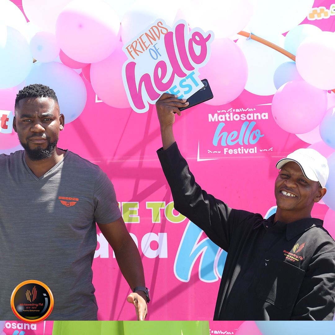 motswedingfm's tweet photo. Motsweding FM etla ka tlhamalalo gotswa mo Rio Hotel, Klerksdorp. Mo go thankgolwang  semmuso lenaane la moletlo mogolo wa Hello Fest.🎊💃🕺

#MotswedingFM #hellofest2026 https://t.co/kS0Tu1yhL7