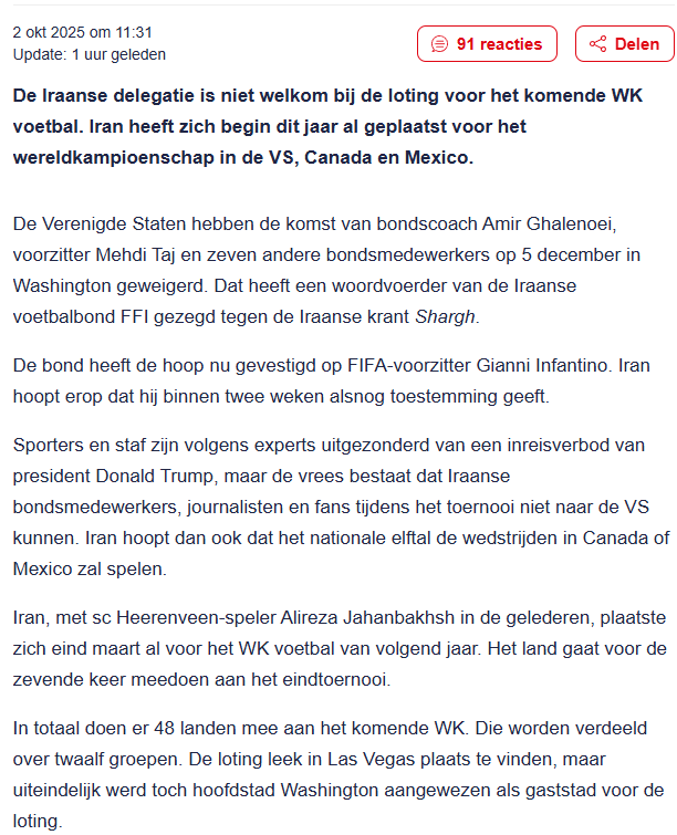TaHettinga's tweet photo. Lekker gewerkt @nu.nl. Jahanbakhsh speelt dit gehele seizoen niet meer bij SC Heerenveen #scheerenveen https://t.co/wzMczEsEtw