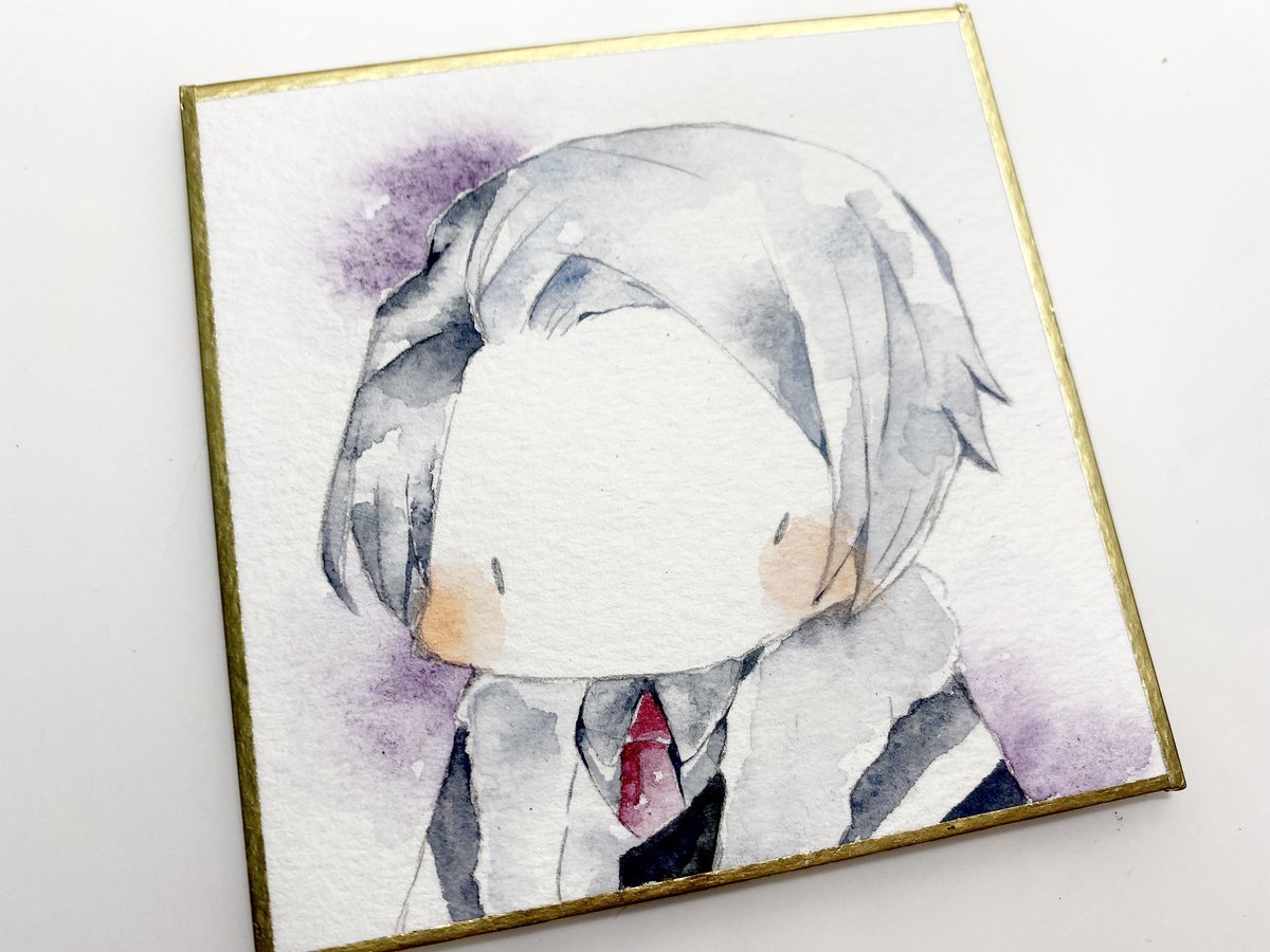 「クルーウェル先生 色紙出来た」|晴/作業中のイラスト
