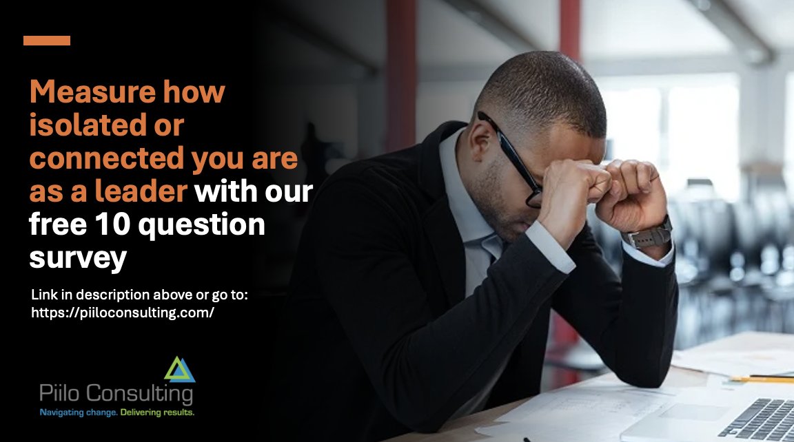 Piilo_Group's tweet photo. Complete our free 10-question survey. It is designed to help senior leaders reflect on their sense of connection, support and well-being in leadership roles. Download and share with your peers.
Explore: https://t.co/rQWuoebpHi
#CXO #businessleaders #mentalhealth https://t.co/AWXvCMfCYc