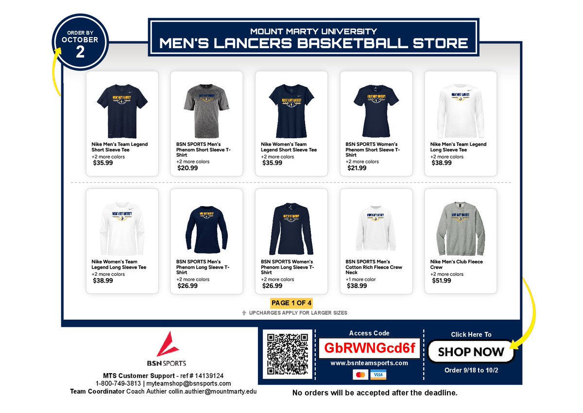 MMULancersMBB's tweet photo. 🚨Last call! Our Team Store closes at midnight tonight. Grab your Lancers gear while you still can!

https://t.co/Xzjmoj33WB https://t.co/llgQKZogV0