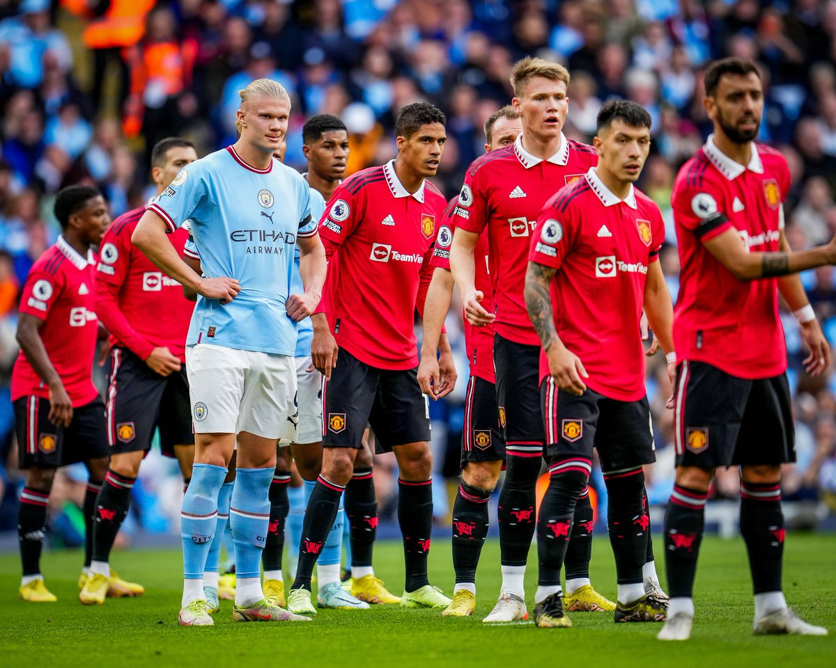It’s been three years since Erling Haaland faced United as a City player for the first time.

He scored a hat trick in a 6-3 win, and gave us this incredible photo 😏
