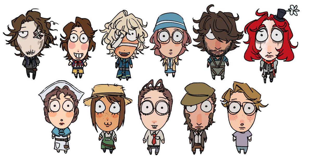 yosukeburgerr's tweet photo. ugly things...FINAL PART!!!!!(for survs) i cannot believe im finally done... + everyone all together!!!!
ill start on the hunters soon...👀 #identityv https://t.co/SATpq3eo7o