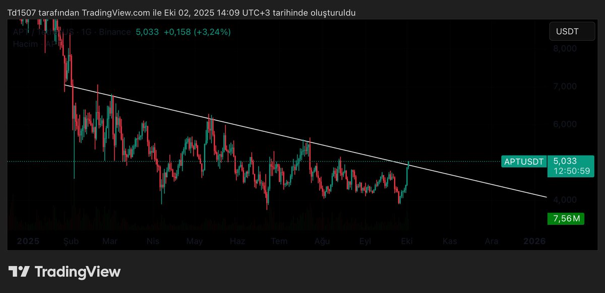 APTOS BULLISH ALERT 

#BTC
#BİTCOİN
#Binance
#Aptos