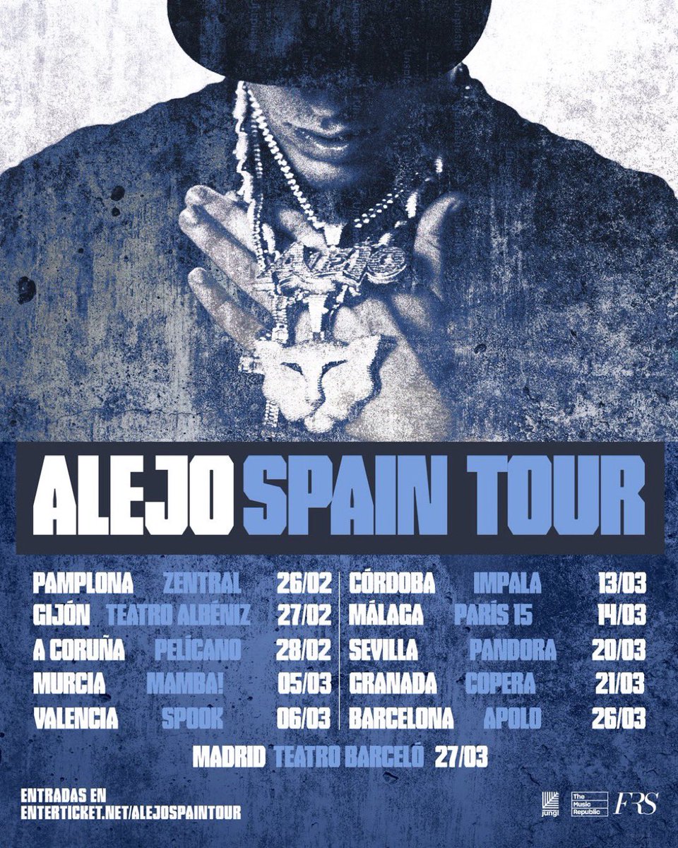 ElfavoDxVIDA's tweet photo. ALEJO SPAIN TOUR 🇪🇸

ENTRADAS DISPONIBLES HOY A LAS 17:00 en @enterticket 
https://t.co/10s2GiFrPS https://t.co/Gqv5EXuAv8
