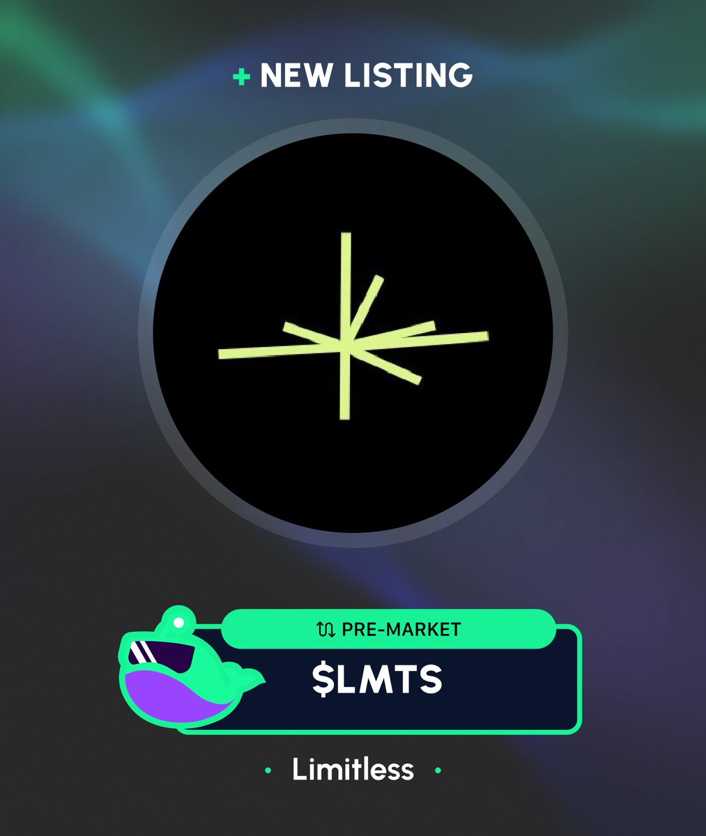 🐳 NEW LISTING: $LMTS Pre-Market

Whales gonna <a href="/trylimitless/">Limitless</a>.

whales.market/premarket/LMTS