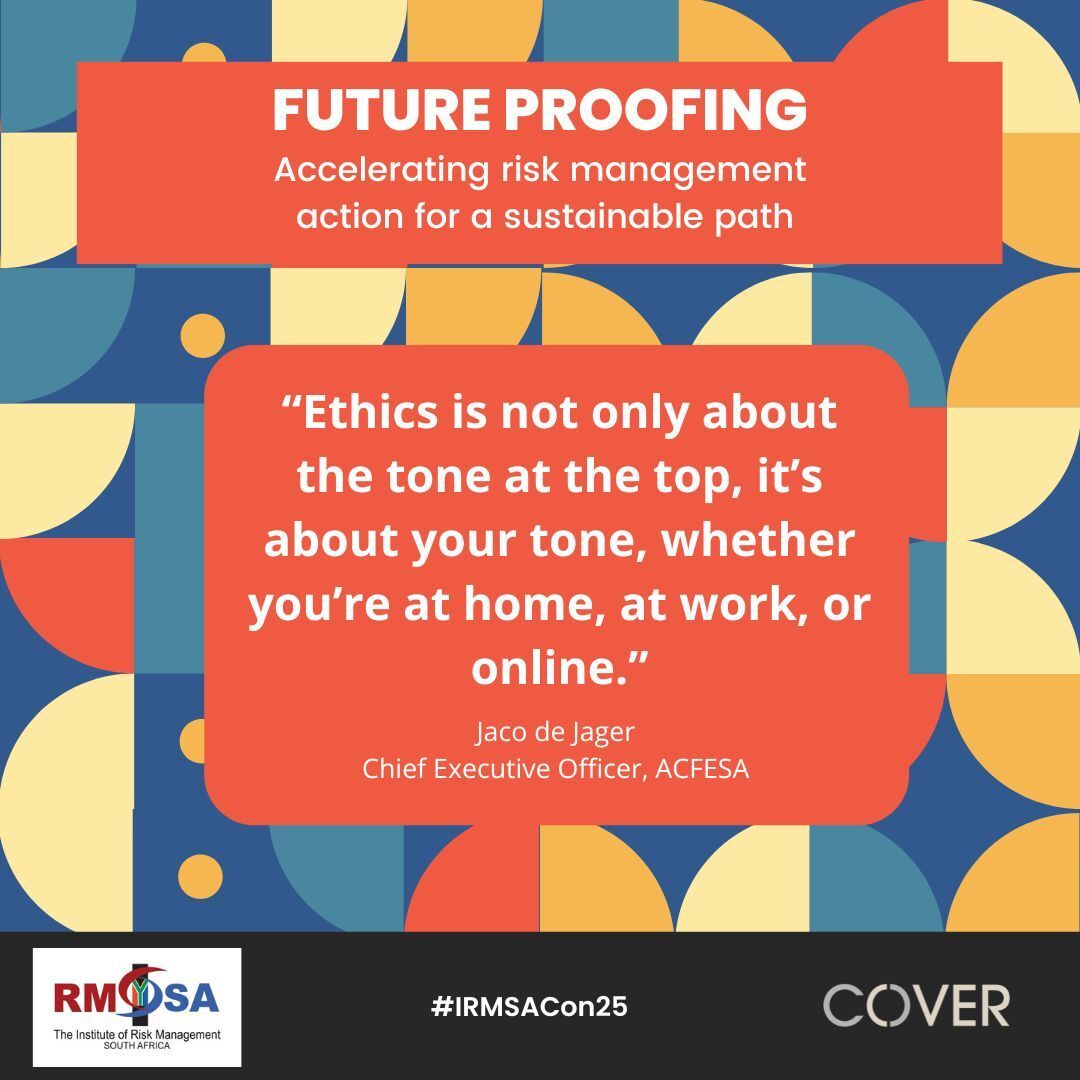 COVERchat's tweet photo. Ethical leadership starts with personal accountability. Every action counts.
#PersonalIntegrity #LeadByExample #EthicsEverywhere #ReputationRisk #IRMSACon25 #IRMSAConference
@IRMSAInsight https://t.co/mFwRd4e1E5