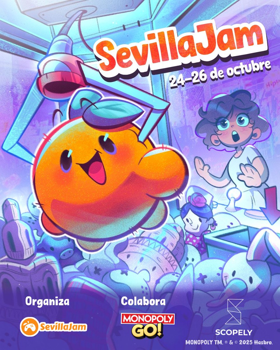 🍊¡Vuelve Sevilla Jam! 🍊
📅 Del 24 al 26 de octubre nos juntamos otra vez para crear videojuegos, aprender y pasarlo en grande.
⏰ El lunes 6 de octubre a las 18:30 abrimos las inscripciones. ¡Poned una alarma para que no os quedéis sin plaza! Compartiremos el enlace por redes.