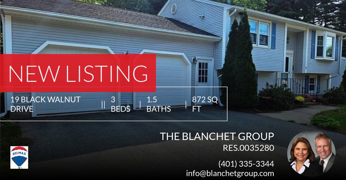 BlanchetGroup's tweet photo. 📍 New Listing 📍 Take a look at this fantastic new property that just hit the market located at 19 Black Walnut Drive in Coventry. Reach out here or at (401) 335-3344 for more information

The Blanchet Group
RE/MAX Town &amp; Count... https://t.co/I4zY3IbCjG https://t.co/UY1OfzbAPa